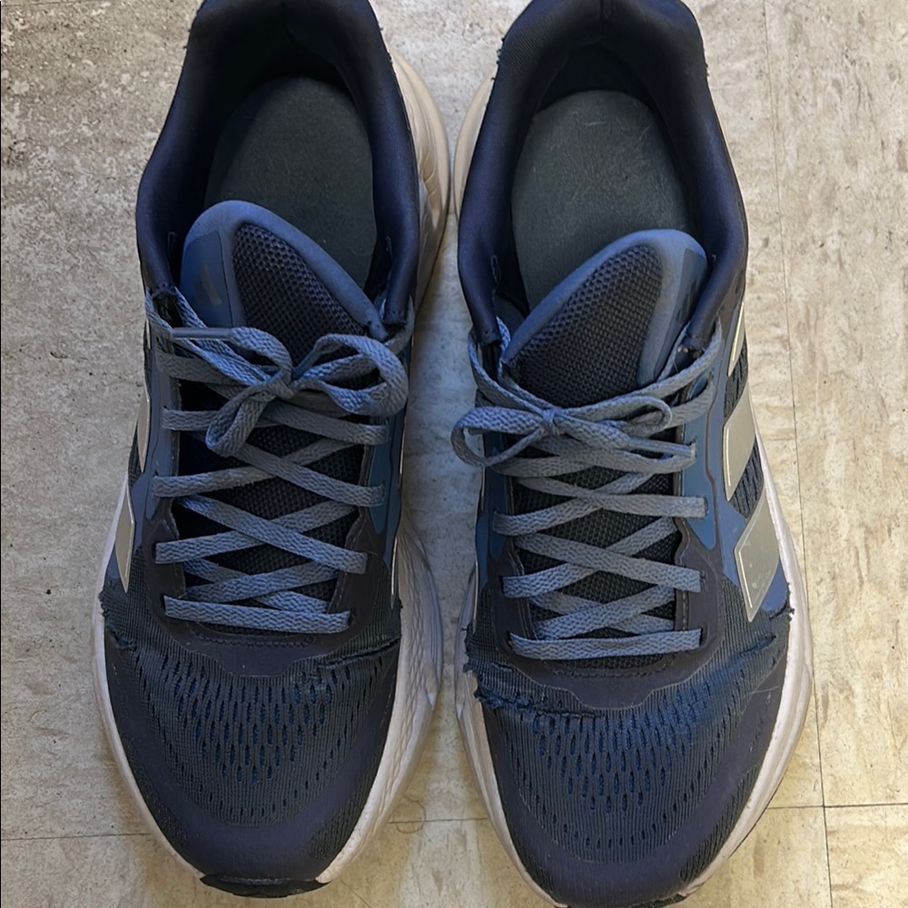 Adidas navy and Gray Athletic Sneakers